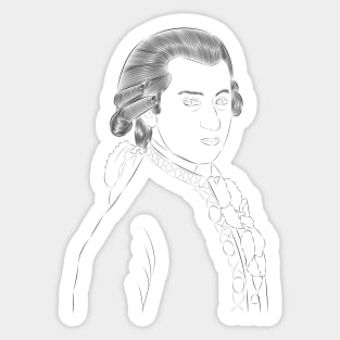 Wolfgang Amadeus Mozart - Portrait Sticker